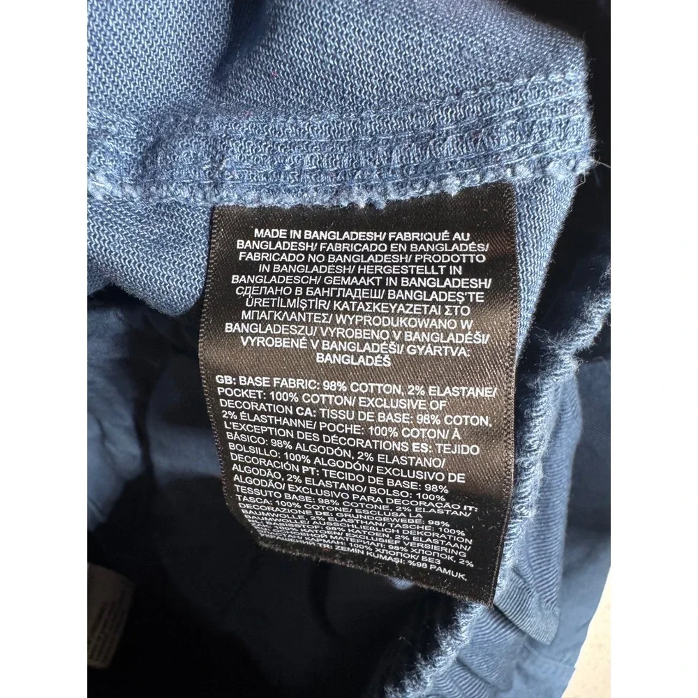 The North Face Mens Blue Elastic Waist Cargo Pull On Pants Small 8069
